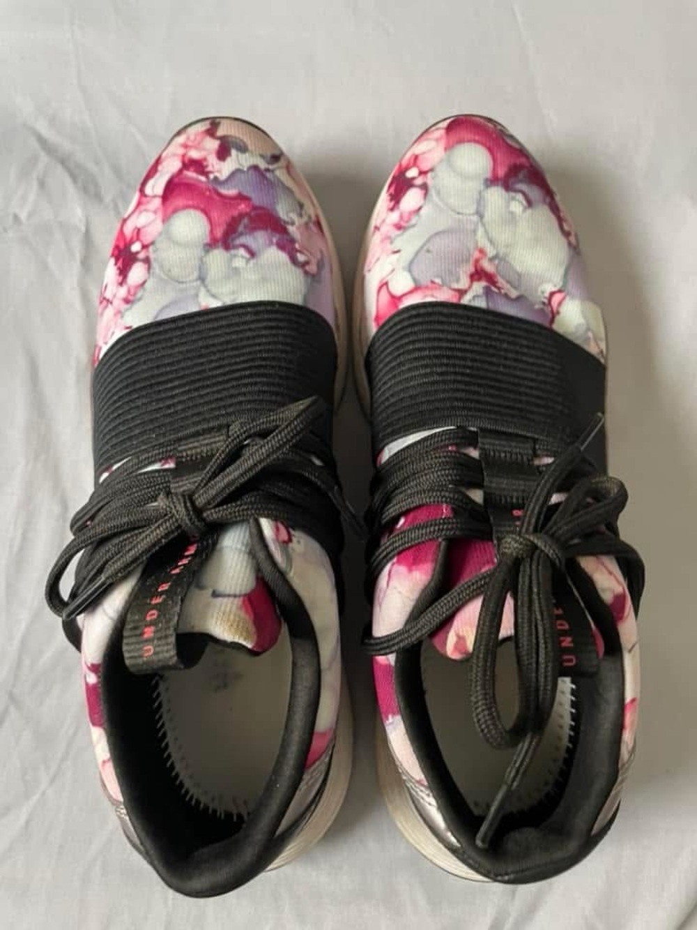 Under Armour Women’s Pink White Marble Print Sneakers